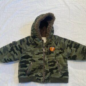 Toddler Corduroy/Camo Jacket 18 Month 100% Cotton Shell